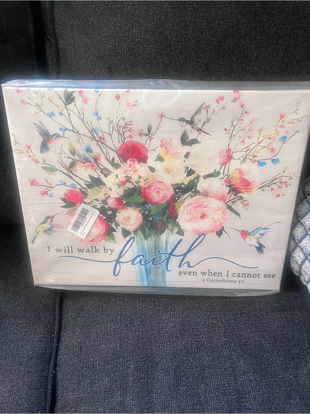 Faith Floral Wall Art Canvas - Inspirational Home Decor